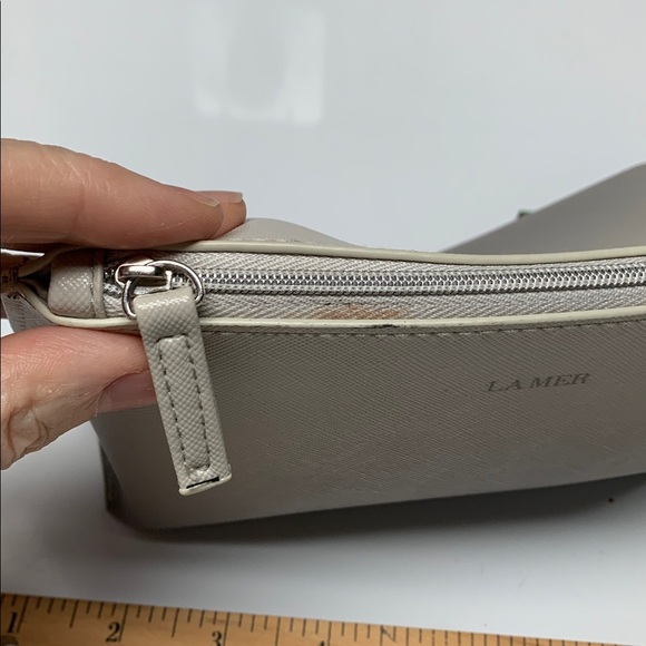 La Mer Cosmetic Makeup Travel Toiletry Beauty Pouch Bag Gray / Grey Ombré - Picture 4 of 10